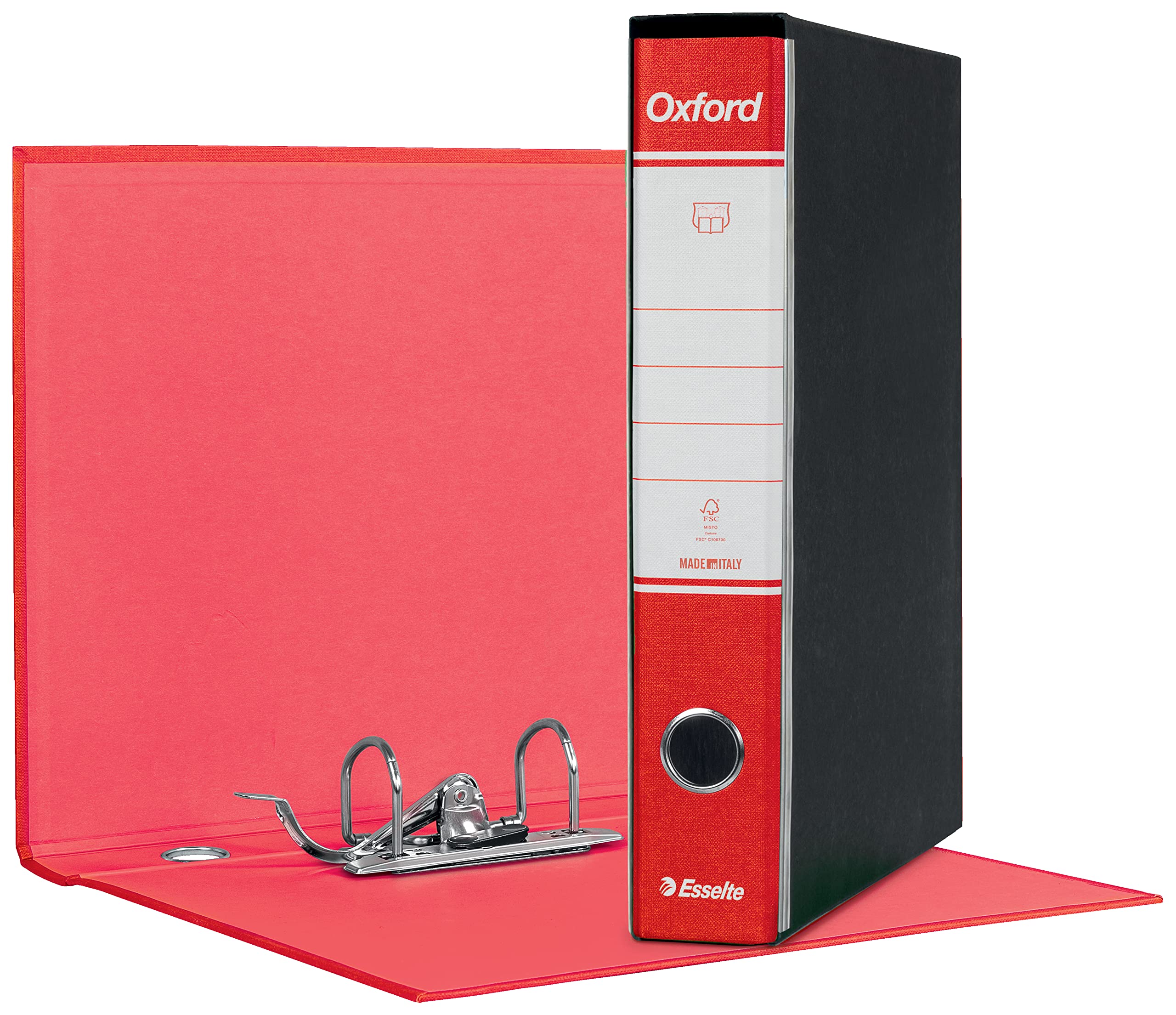 esselte-g82-oxford-registratore-commerciale-dorso-5-cm-rosso image 1