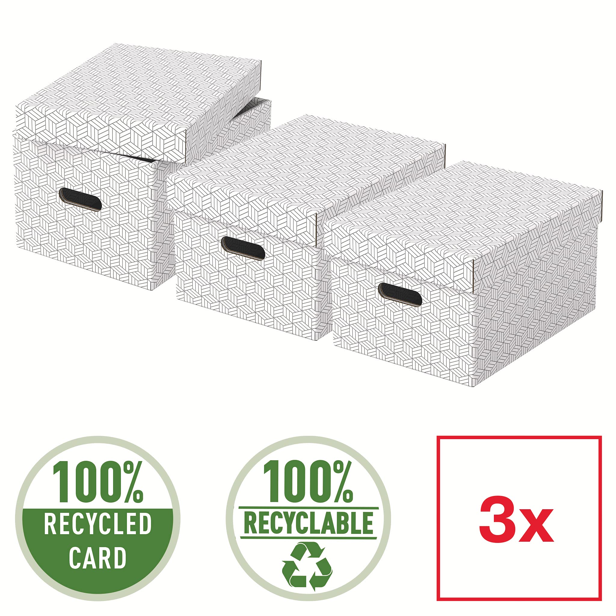 esselte-home-set-3-contenitori-medi-con-coperchio-265x205x365-mm-bianco image 2