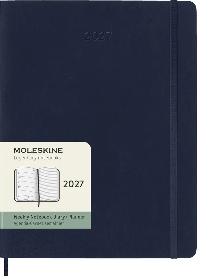 moleskine-agenda-settimanale-2027-xl-19x25-cm-blu-zaffiro-copertina-morbida image 1