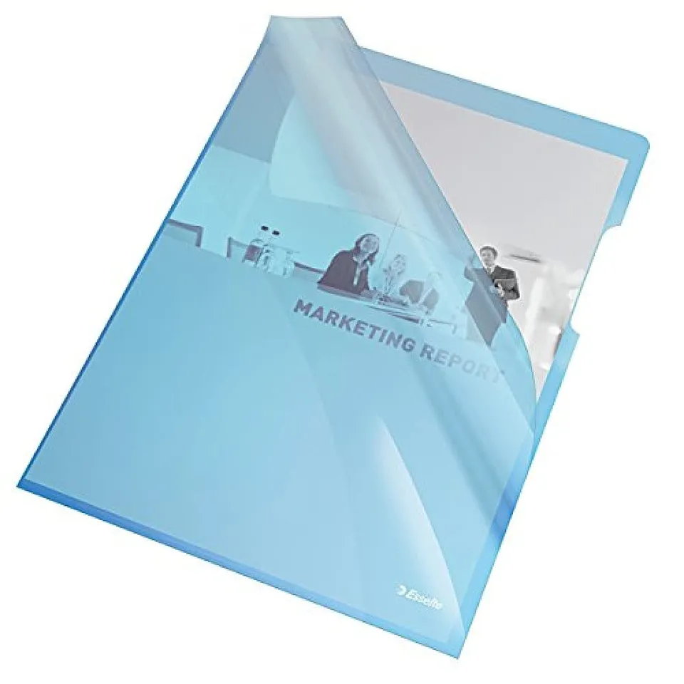 esselte-55435-buste-l-pvc-cristal-a4-25-pezzi-blu image 1