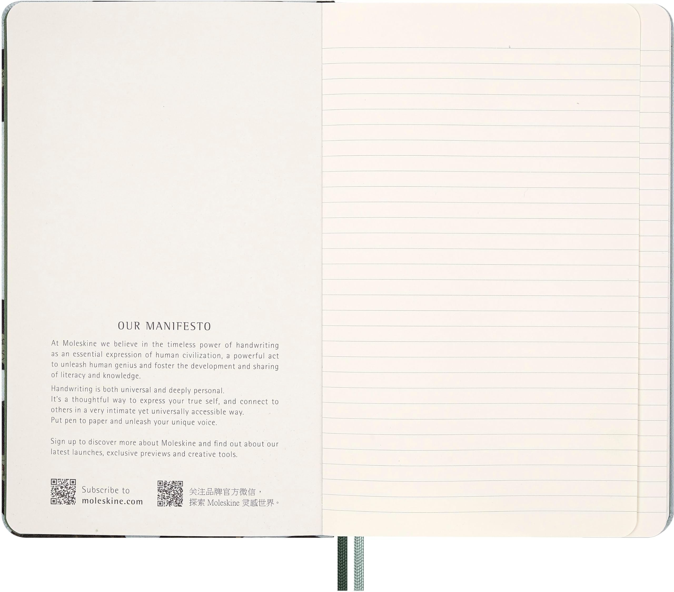 moleskine-anno-del-serpente-taccuino-large-13x21-cm-righe-design-foglie-copertin image 3