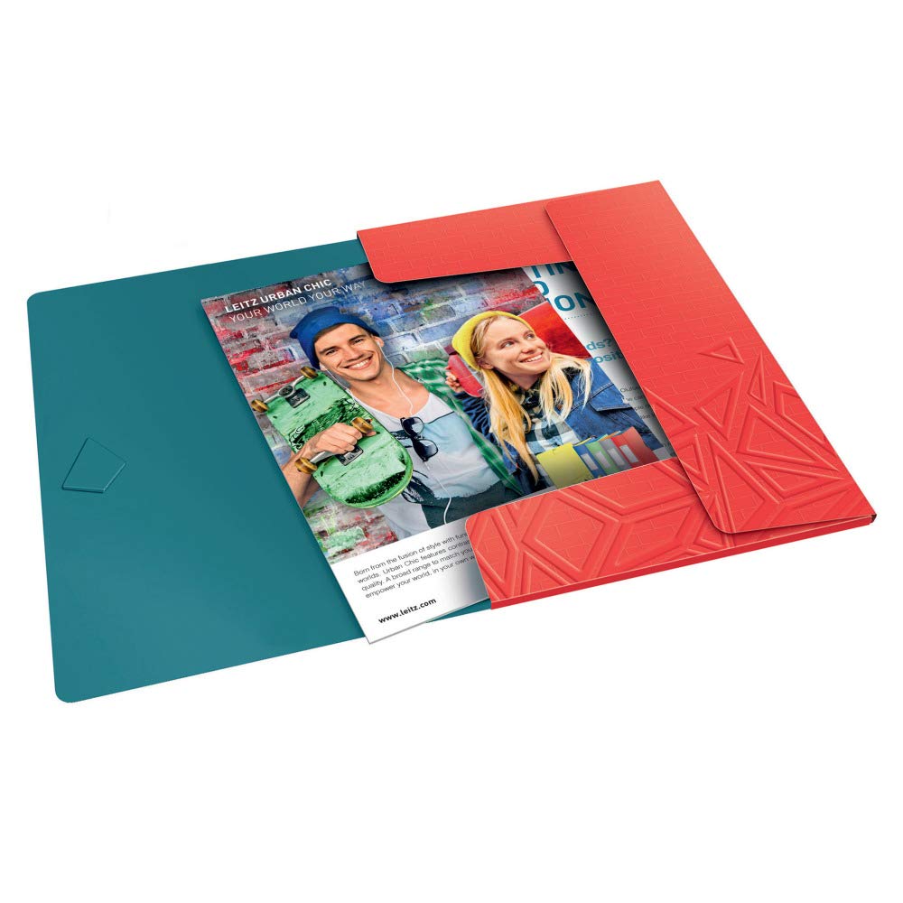 leitz-urban-chic-cartella-a-3-lembi-a4-in-polipropilene-rossa-150-fogli-46490020 image 4