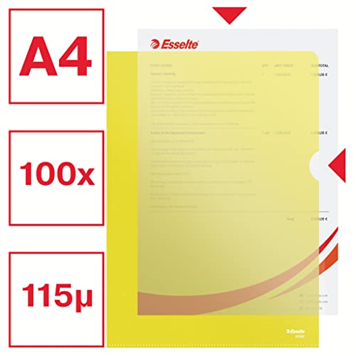 esselte-buste-a-l-deluxe-a4-ppl-antiriflesso-gialle-100-pz image 8