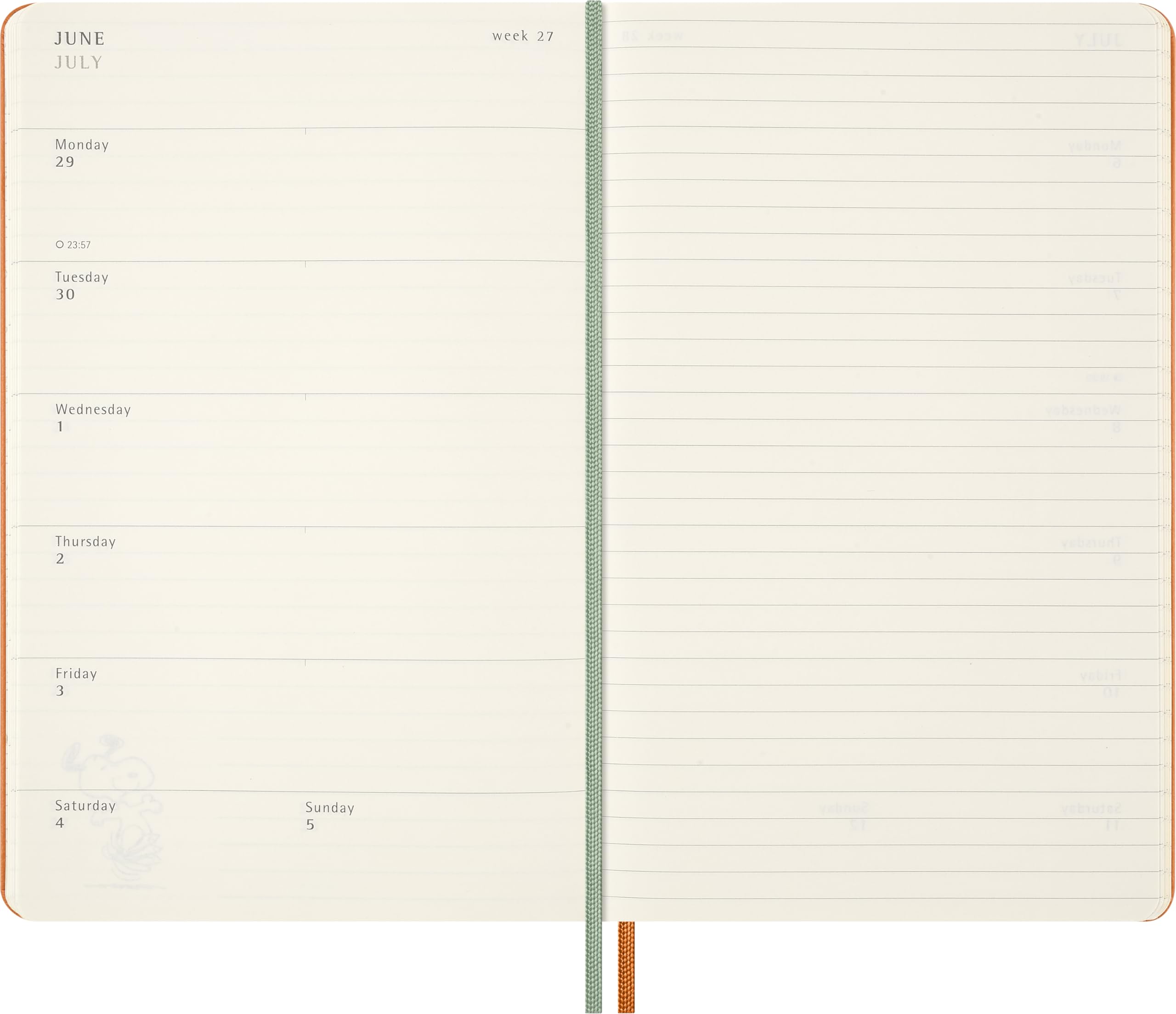 moleskine-peanuts-weekly-planner-agenda-settimanale-2026-large-13x21-cm-copertin image 5