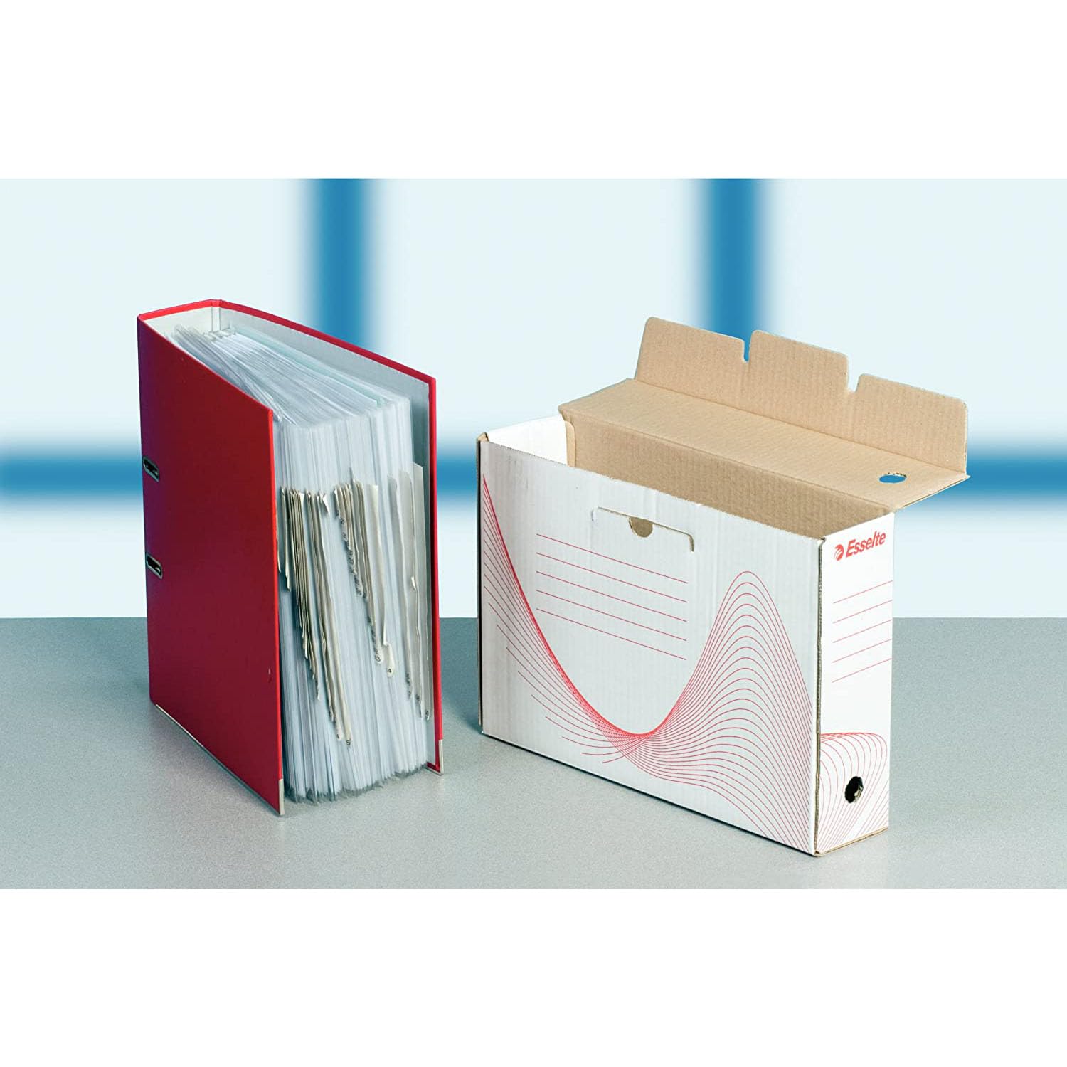 esselte-boxy-80-scatola-archivio-a4-25x35x8-cm-bianca-128003-confezione-10-pezzi image 6
