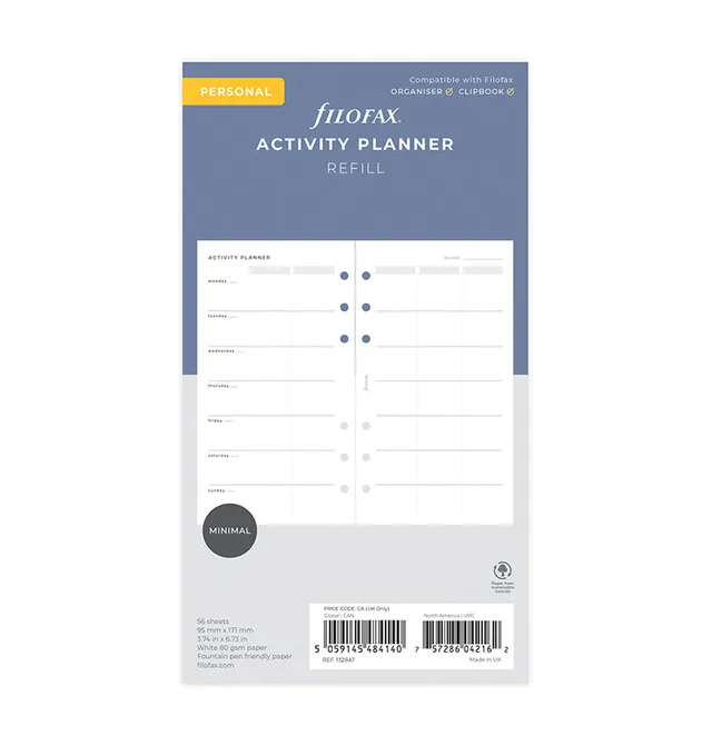 filofax-activity-planner-refill-minimal-personal image 1
