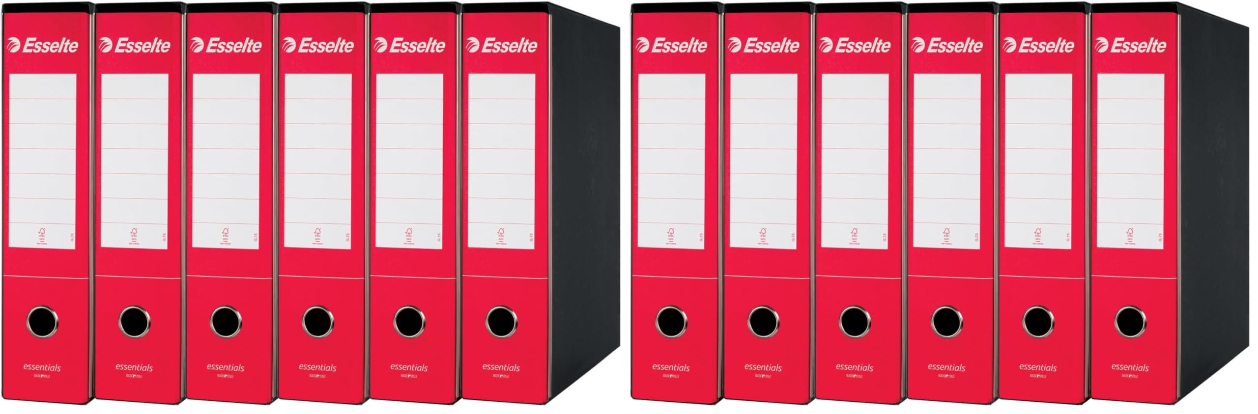 esselte-essentials-g75-registratore-protocollo-leva-dorso-8-cm-rosso-conf-6-pezz image 1
