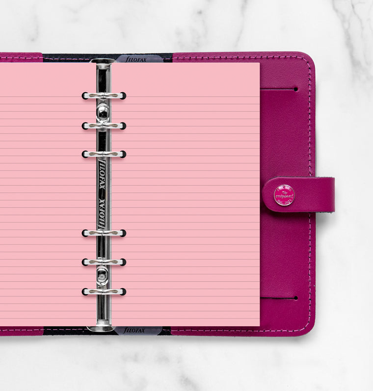filofax-fogli-a-righe-rosa-personal-ricarica-organiser-30-fogli image 2