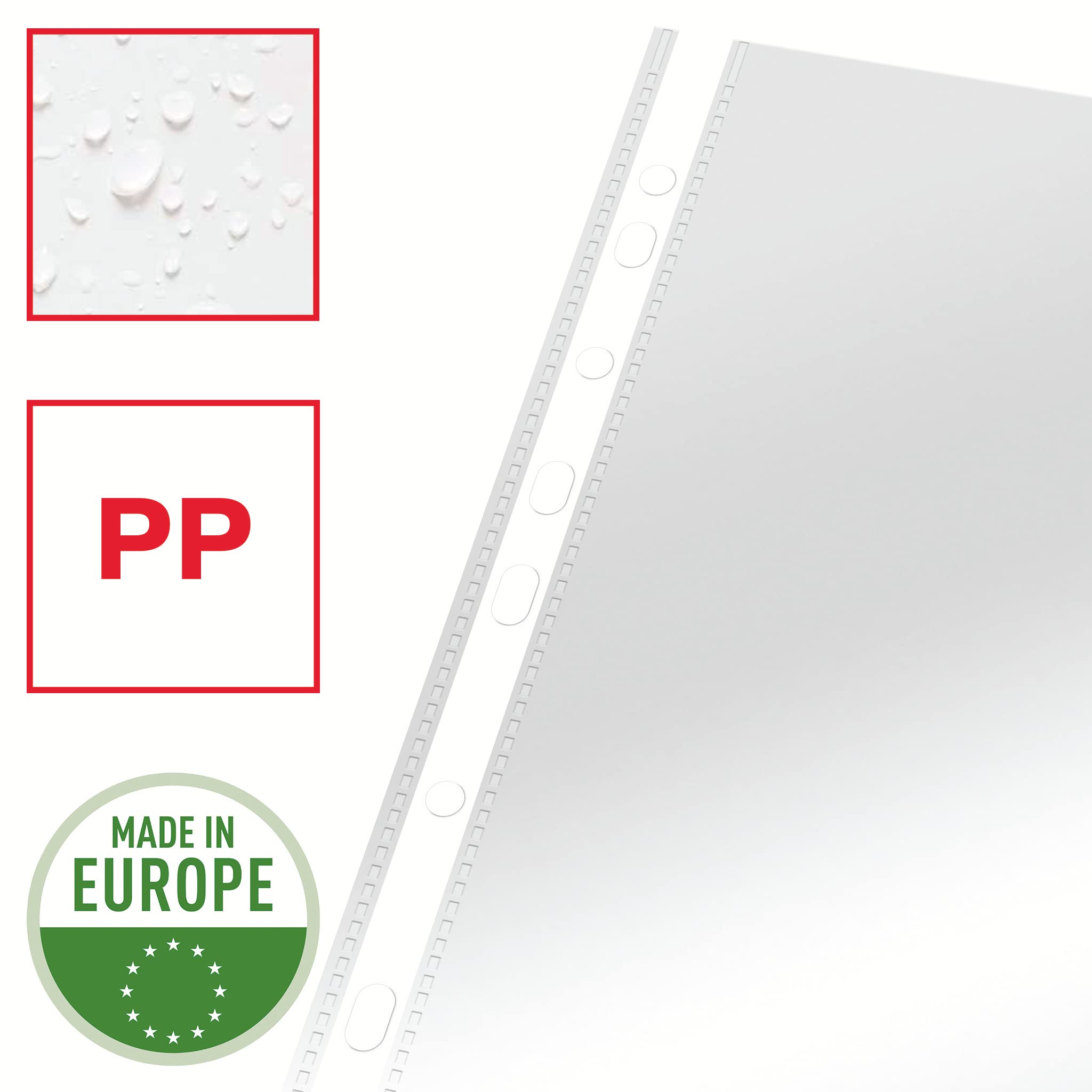 esselte-bustine-trasparenti-a4-perforazione-universale-pp-100-pezzi-neutro image 3