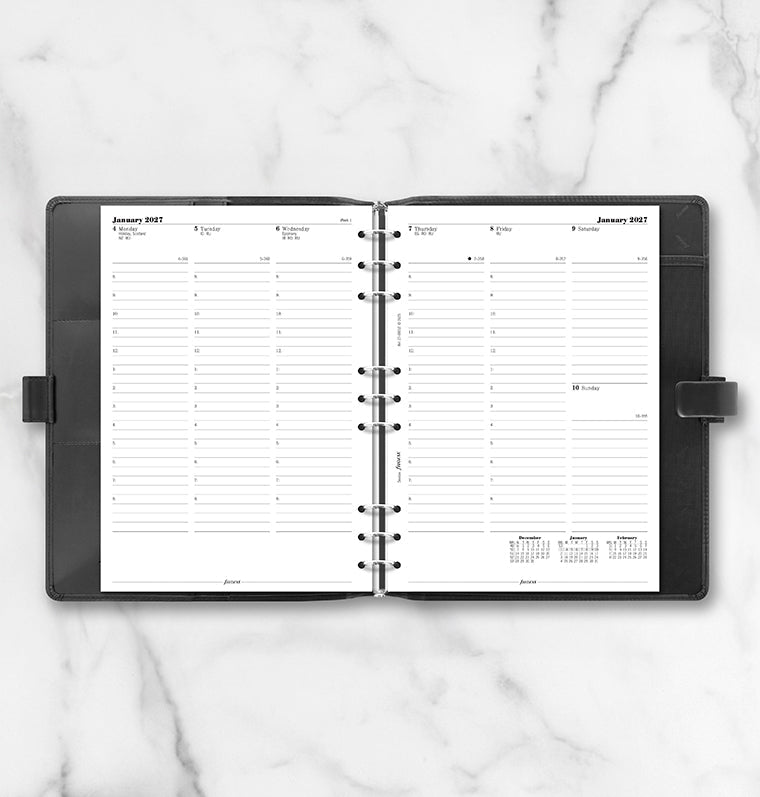 filofax-calendario-1-settimana-su-2-pagine-con-note-deskfax-inglese-2027 image 2