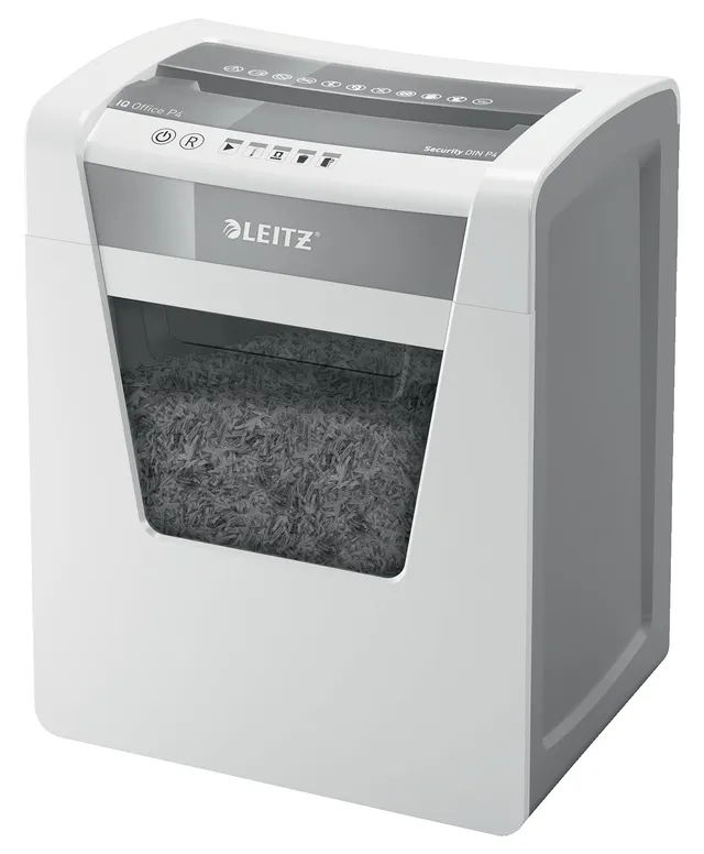 leitz-iq-office-p4-80030000-distruggidocumenti-15-fogli-23-litri-taglio-a-framme image 1