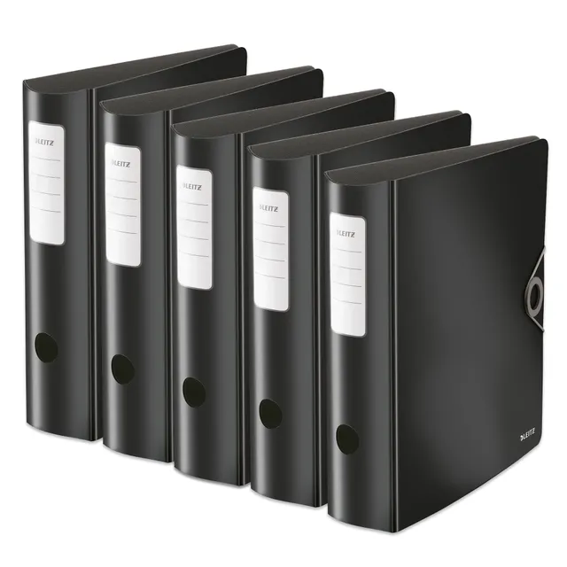 leitz-active-solid-set-5-raccoglitori-a4-dorso-82mm-nero image 1