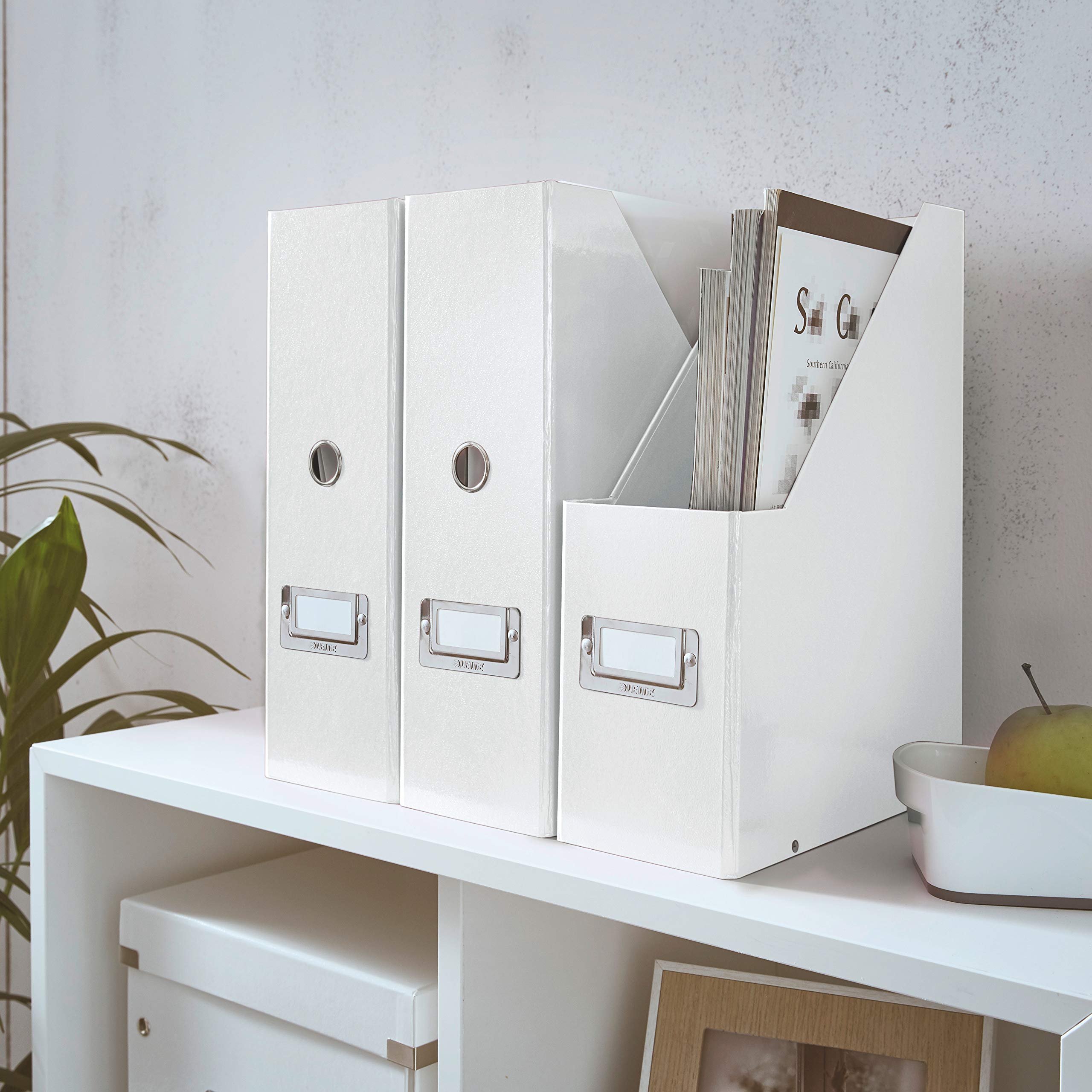 leitz-click-store-portariviste-bianco-metallizzato-a4-60470001 image 2