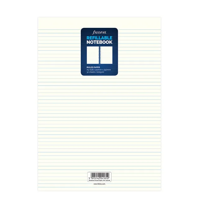 filofax-notebook-refill-fogli-a-righe-a4 image 1