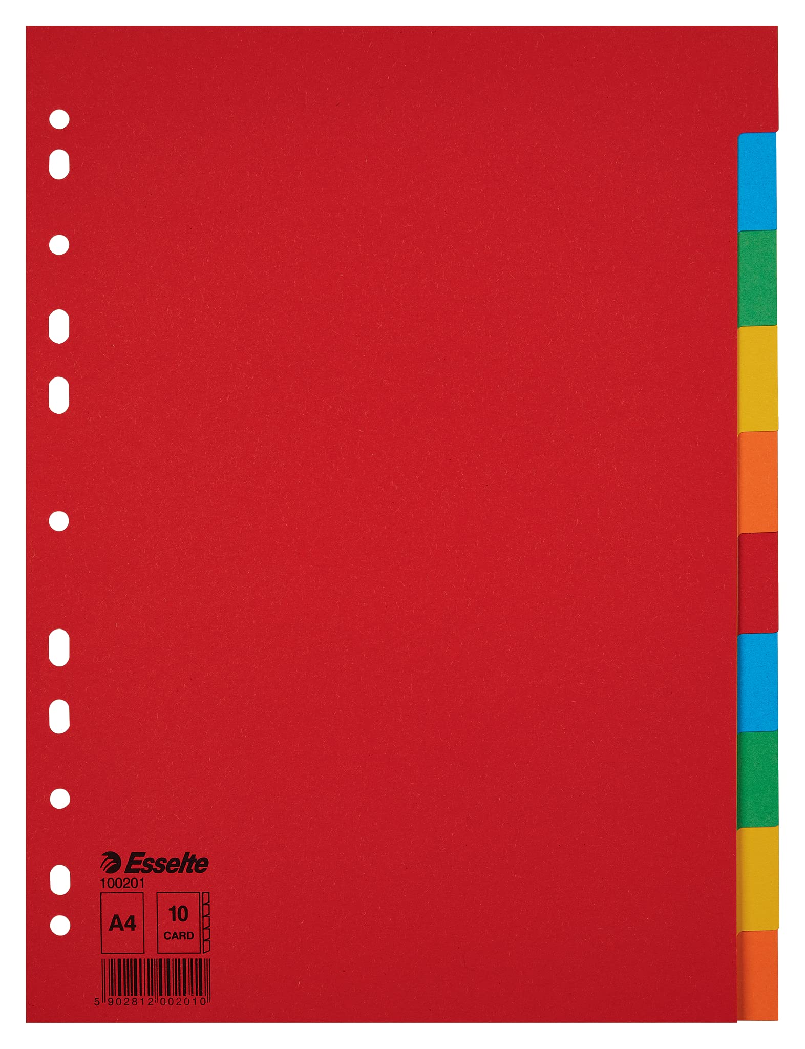 esselte-essentials-intercalari-colorati-a4-10-pezzi-carta-riciclata-160-g-m image 1