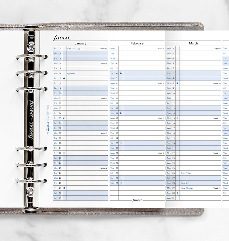 filofax-planner-annuale-verticale-a5-2027-inglese image 2