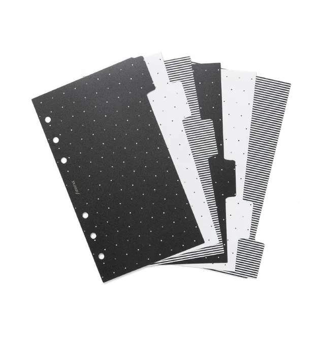 filofax-moonlight-divisori-personal-6-divisori-black-gold image 1