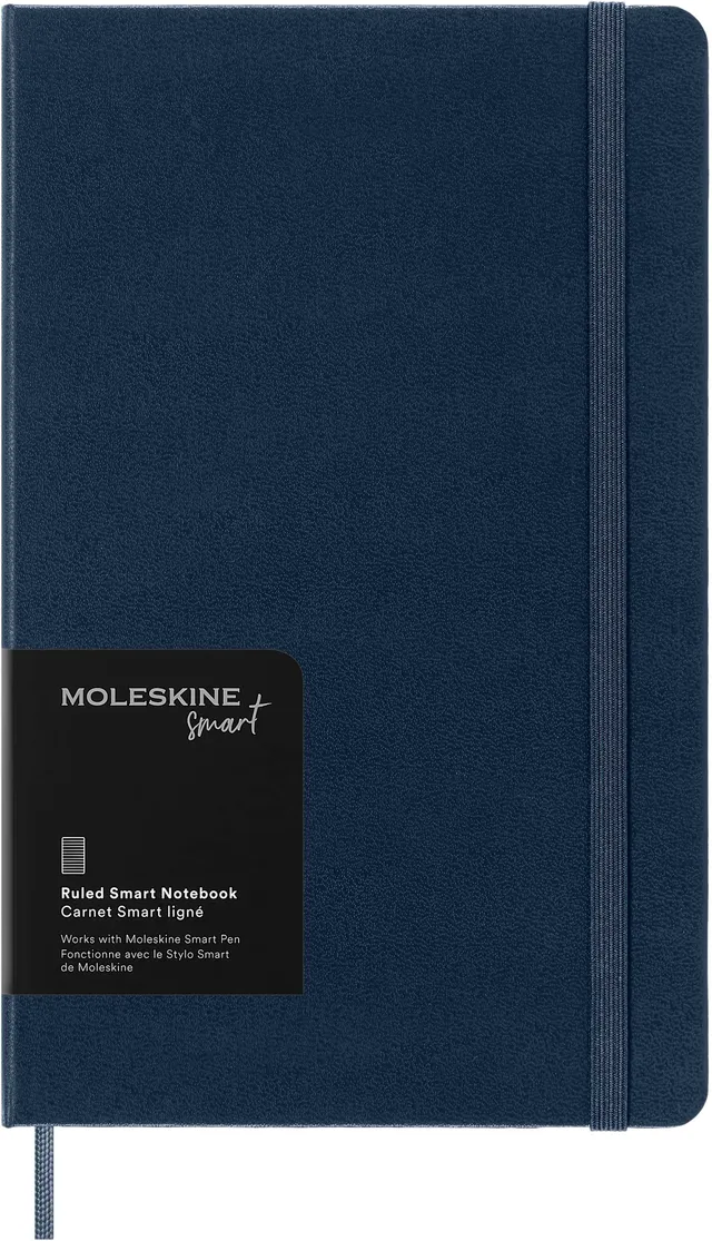 moleskine-smart-notebook-large-13x21-cm-rigida-righe-blu-zaffiro image 1