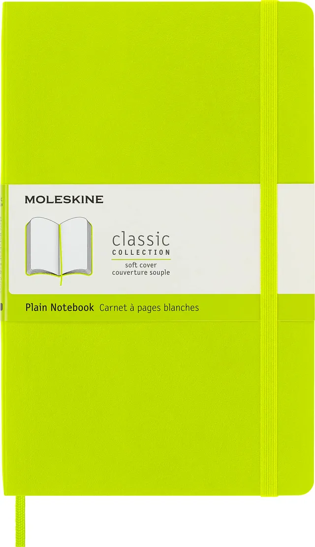moleskine-classic-notebook-large-13x21-cm-verde-limone-pagine-bianche image 1