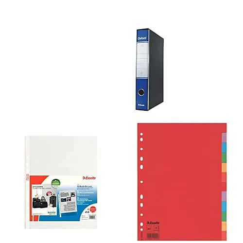 esselte-g82-oxford-registratore-f-to-protocollo-dorso-5-cm-blu-8-pezzi-50-buste- image 1