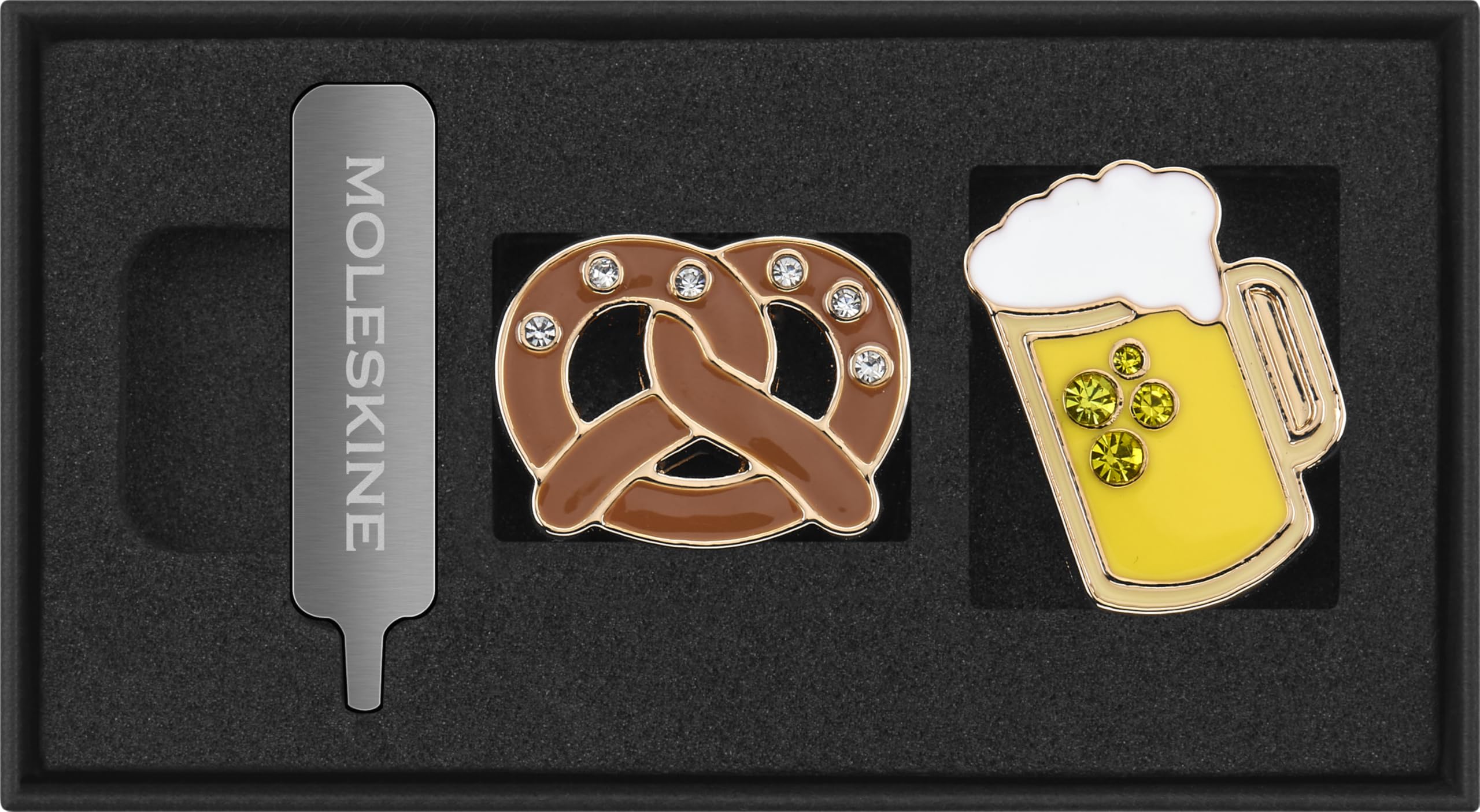 moleskine-pins-paesi-parigi-croissant-e-champagne-set-2-pezzi image 2