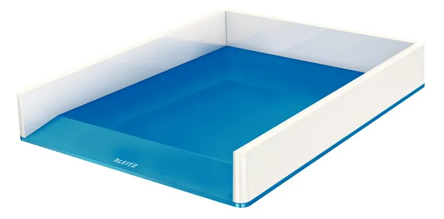 leitz-wow-vaschetta-portacorrispondenza-dual-color-bianco-blu-metallizzato image 1
