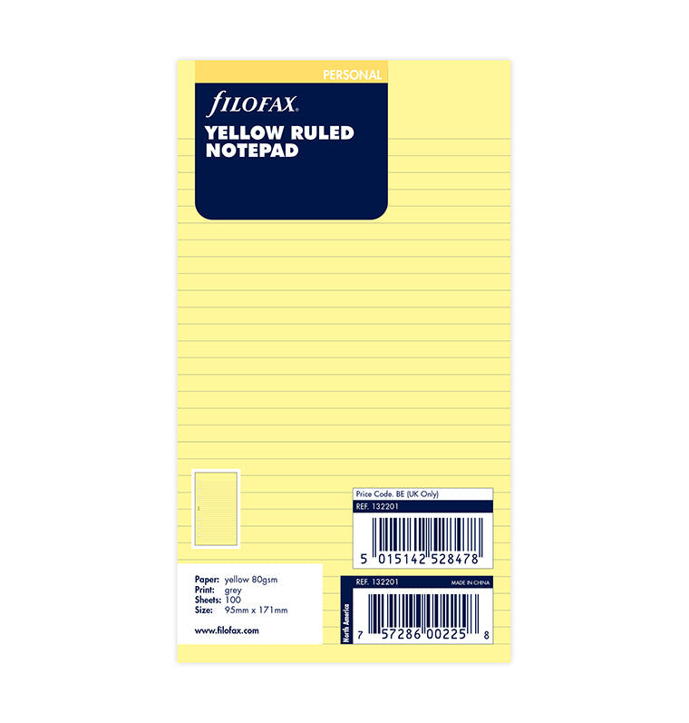 filofax-block-notes-a-righe-giallo-personal-100-fogli image 5