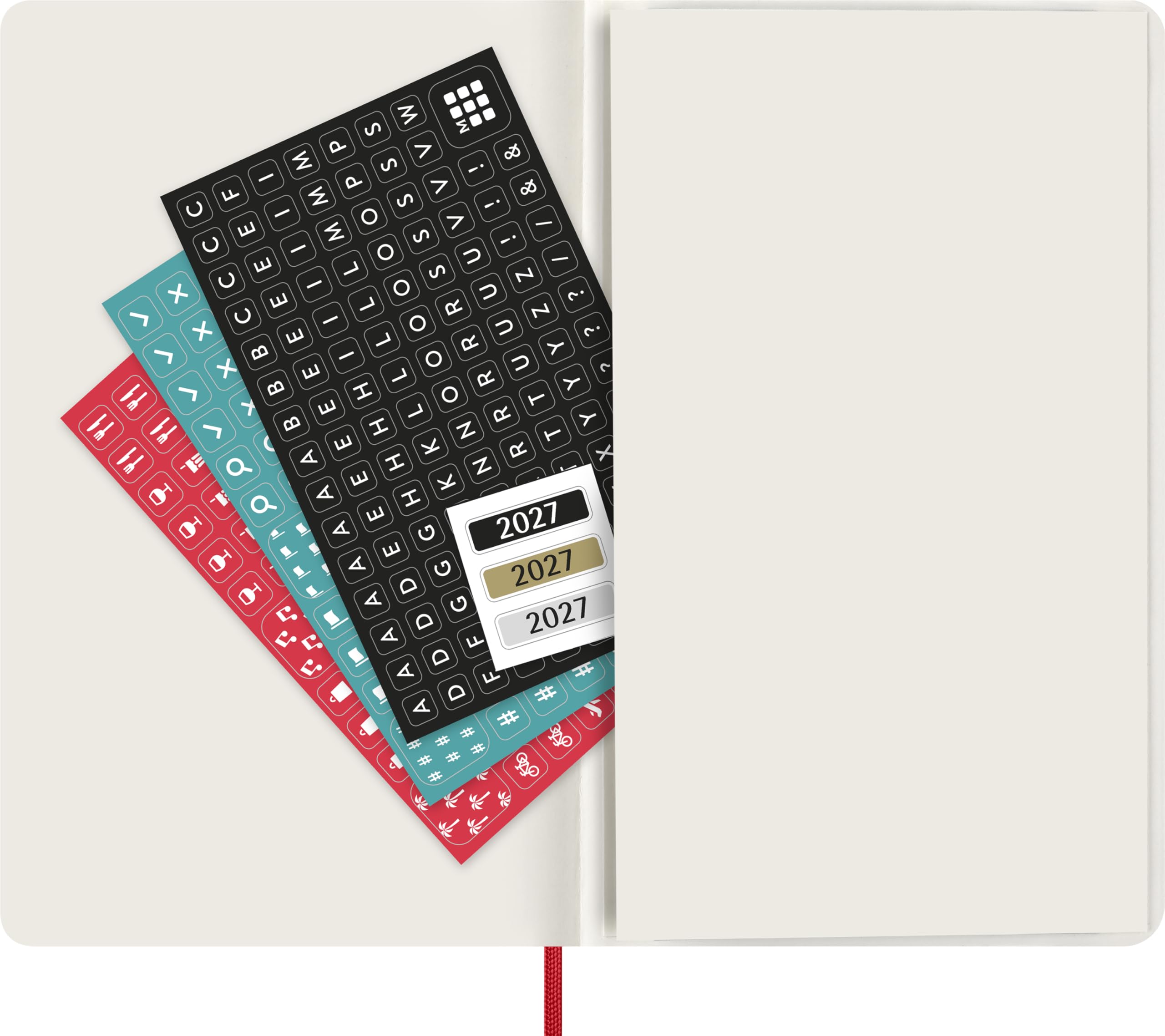 moleskine-agenda-settimanale-2027-large-13x21-cm-rosso-scarlatto-copertina-morbi image 5