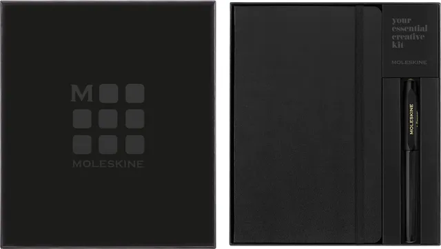 moleskine-classic-set-taccuino-large-13x21-cm-righe-penna-kaweco-nero image 1
