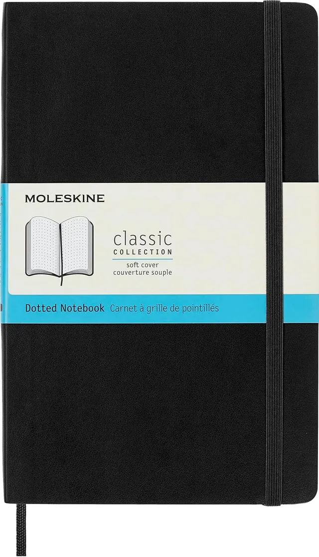 moleskine-classic-notebook-large-13x21cm-puntinato-nero image 1