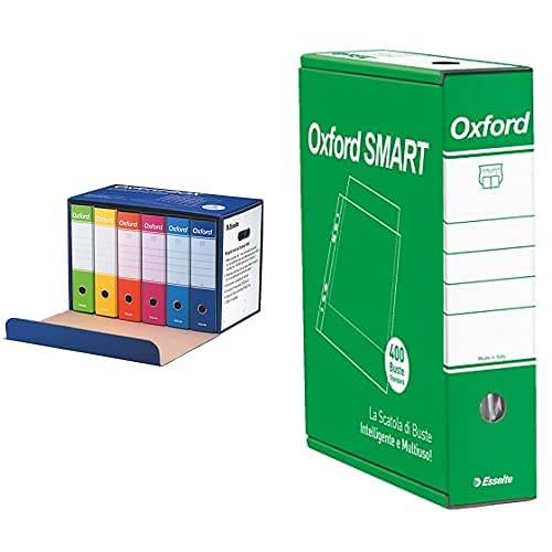 esselte-oxford-box-archivio-6-registratori-leva-a4-400-buste-antiriflesso image 5