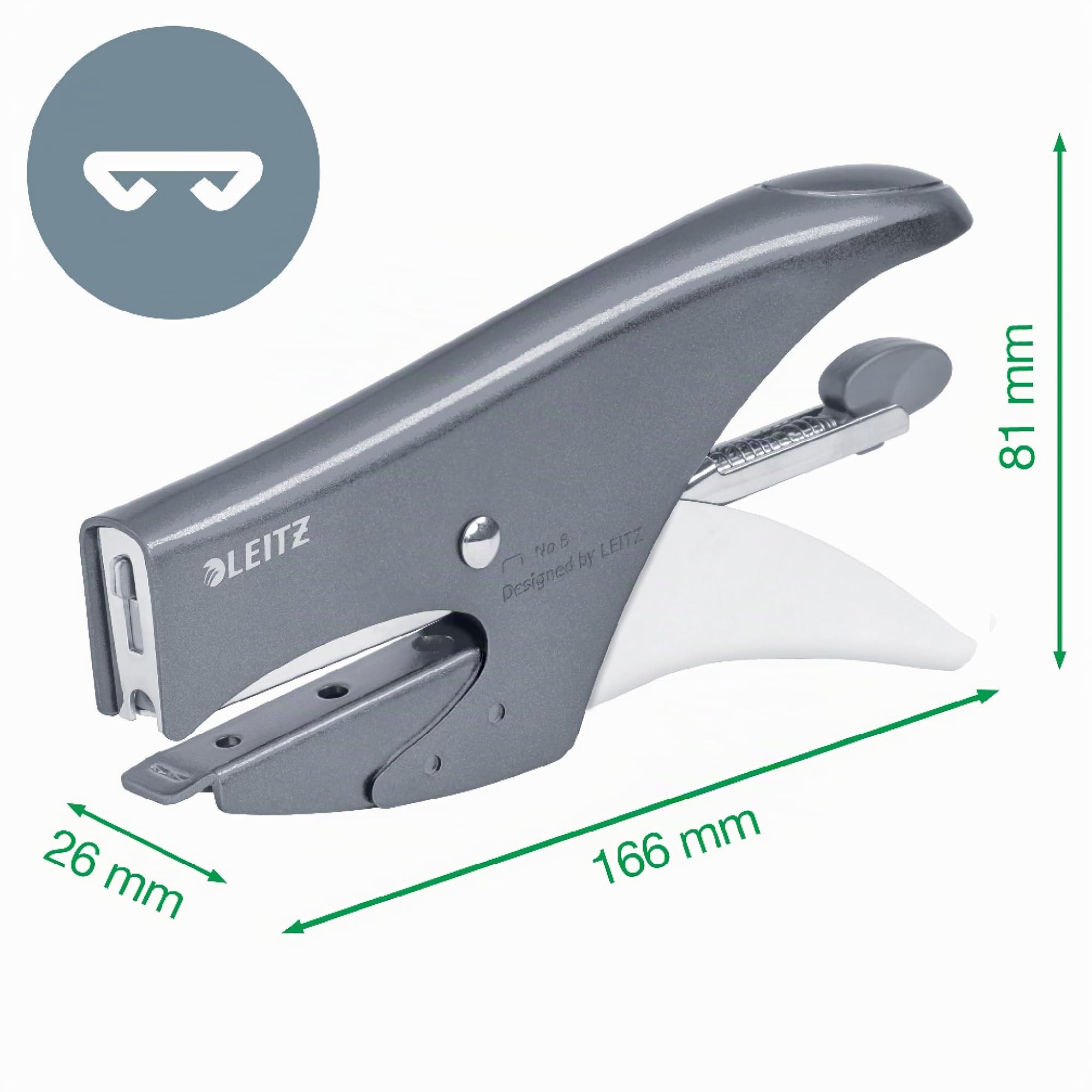 leitz-wow-55472095-cucitrice-a-pinza-15-fogli-nera image 3