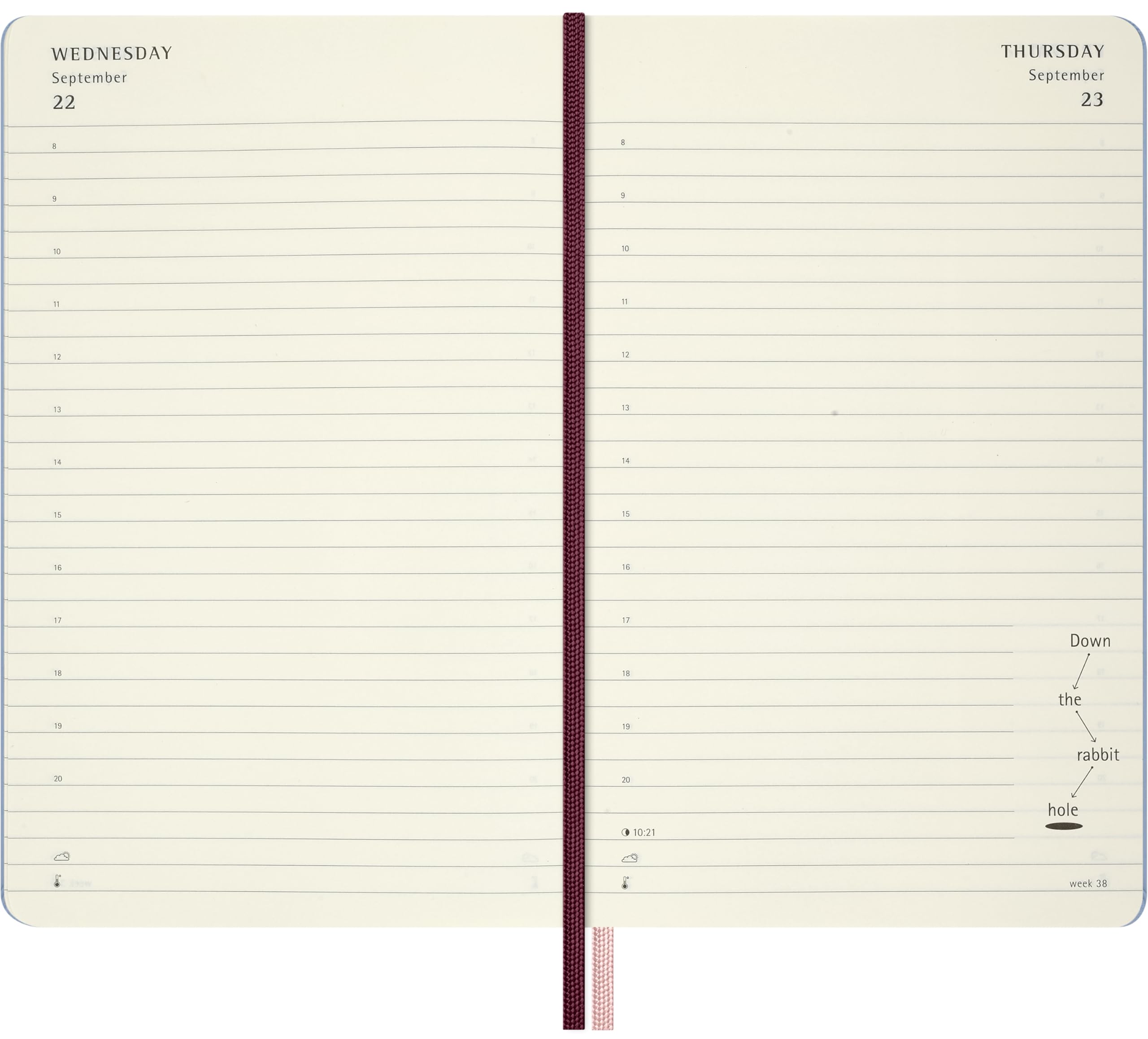 moleskine-alice-bianconiglio-agenda-giornaliera-2027-large-13x21-cm-rigida image 5