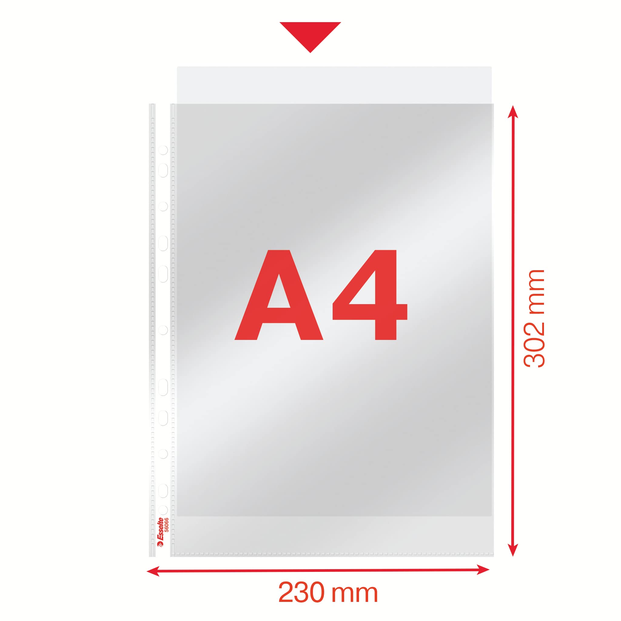 esselte-bustine-trasparenti-a4-perforazione-universale-pp-100-pezzi-neutro image 4