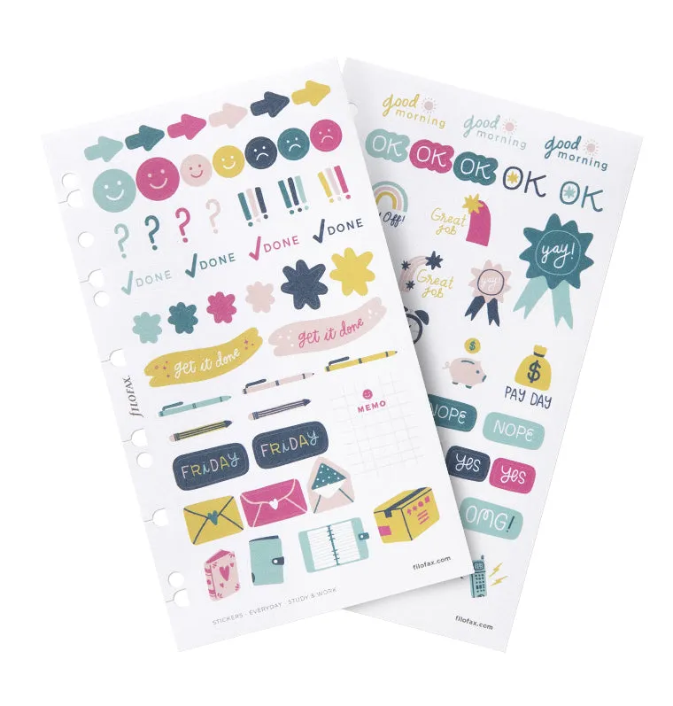 filofax-everyday-study-work-stickers-set-6-fogli-a5 image 1
