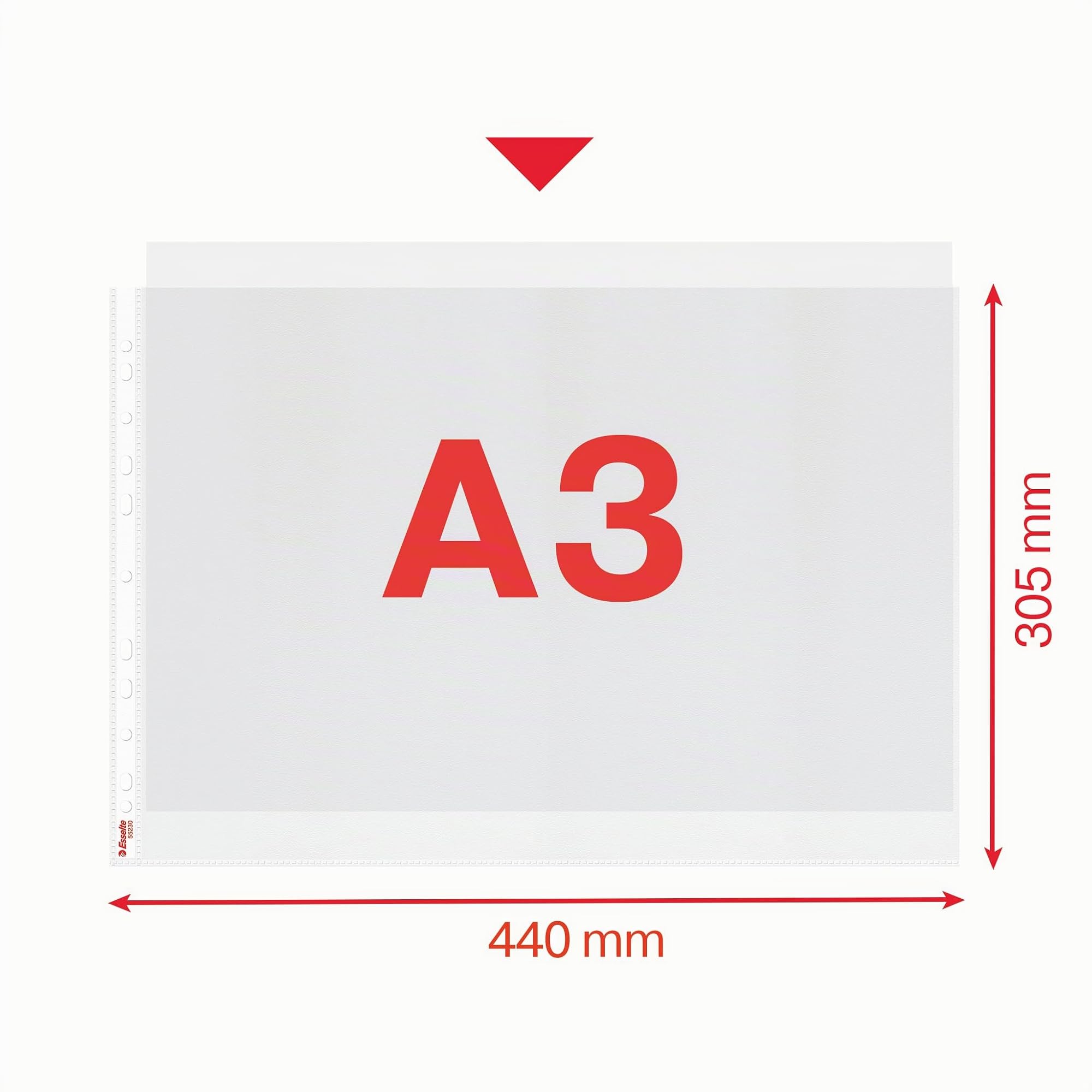 esselte-buste-perforate-a3-trasparenti-opache-85-mic-conf-50-pz image 5