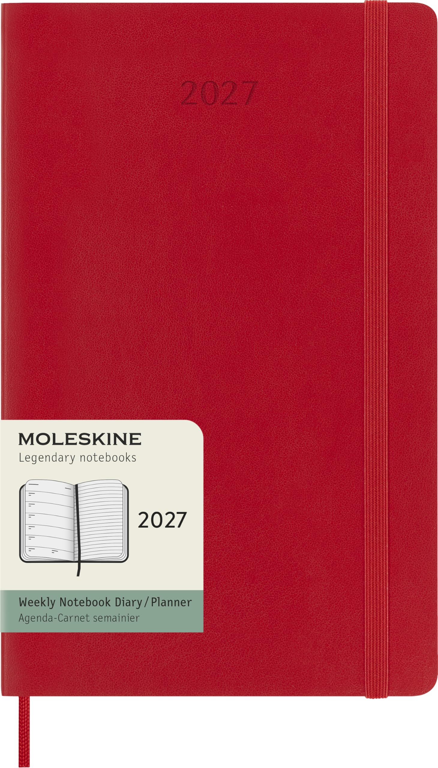 moleskine-agenda-settimanale-2027-large-13x21-cm-rosso-scarlatto-copertina-morbi image 7