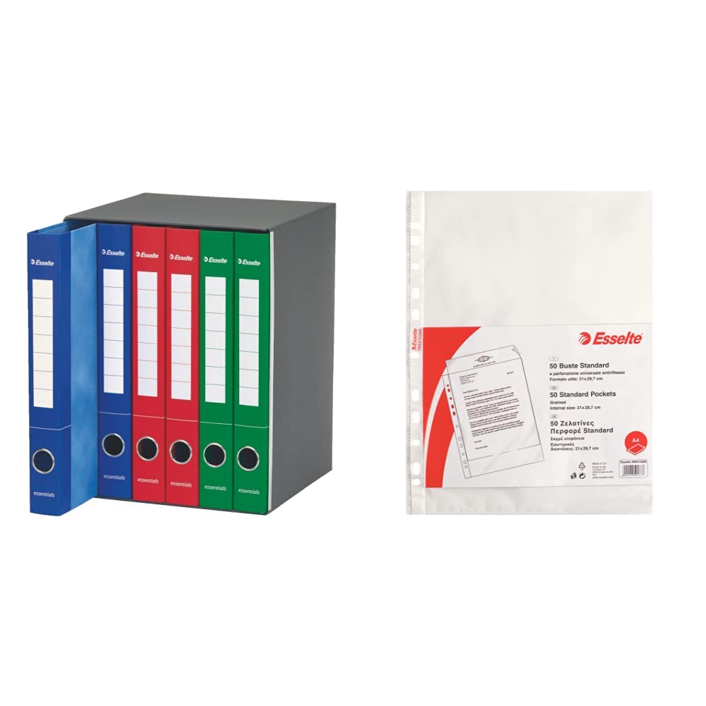 esselte-essentials-set-6-raccoglitori-2-anelli-a4-dorso-40-mm-assortiti image 6