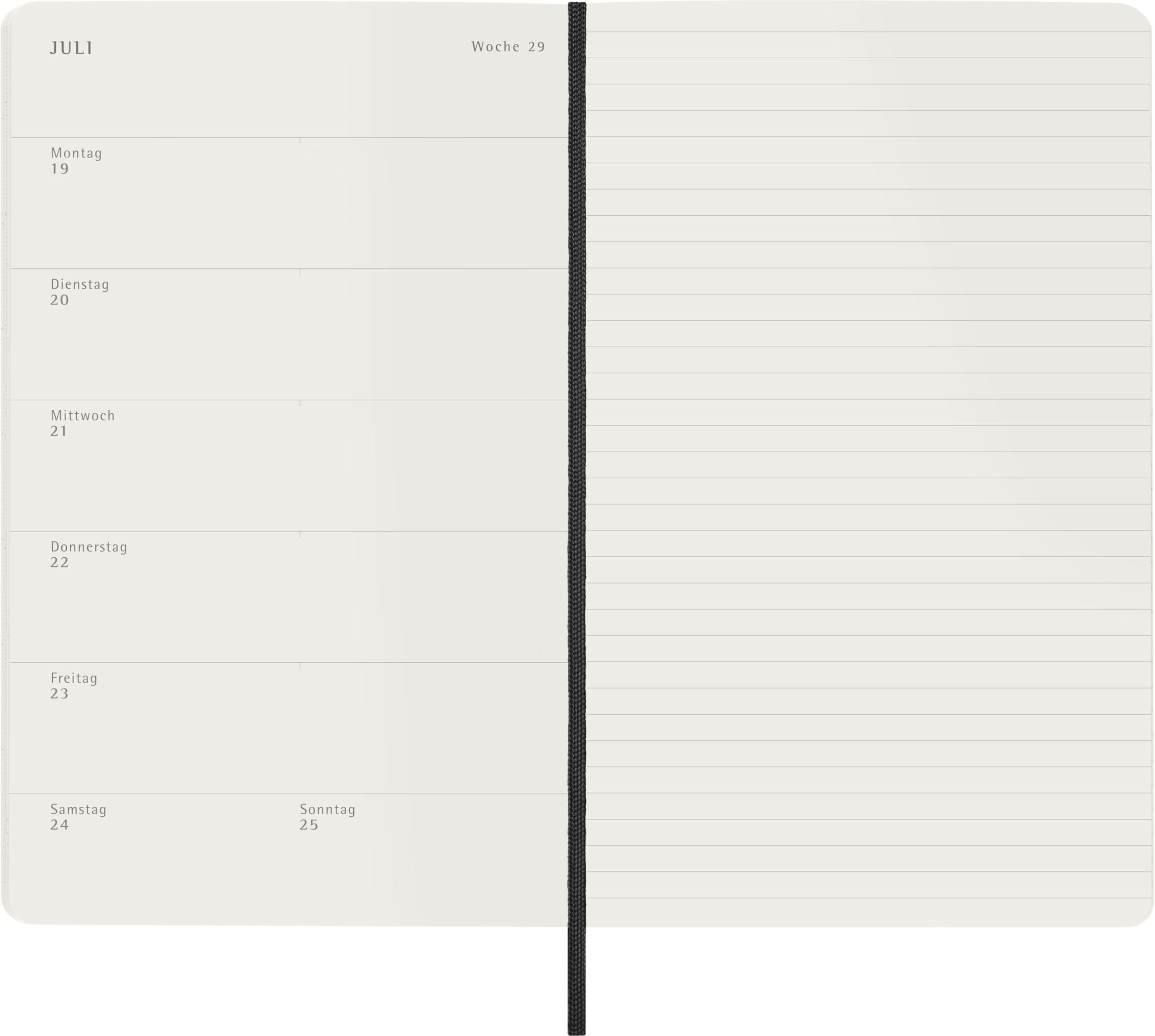 moleskine-agenda-settimanale-2027-12-mesi-con-note-morbida-large-13-x-21-cm-nero image 3