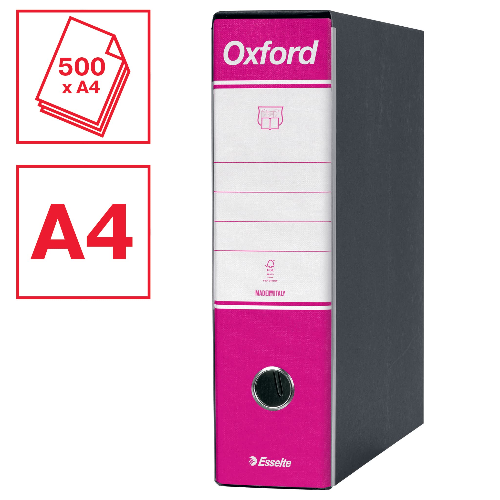 esselte-oxford-g83-registratore-commerciale-dorso-8-cm-fucsia image 2