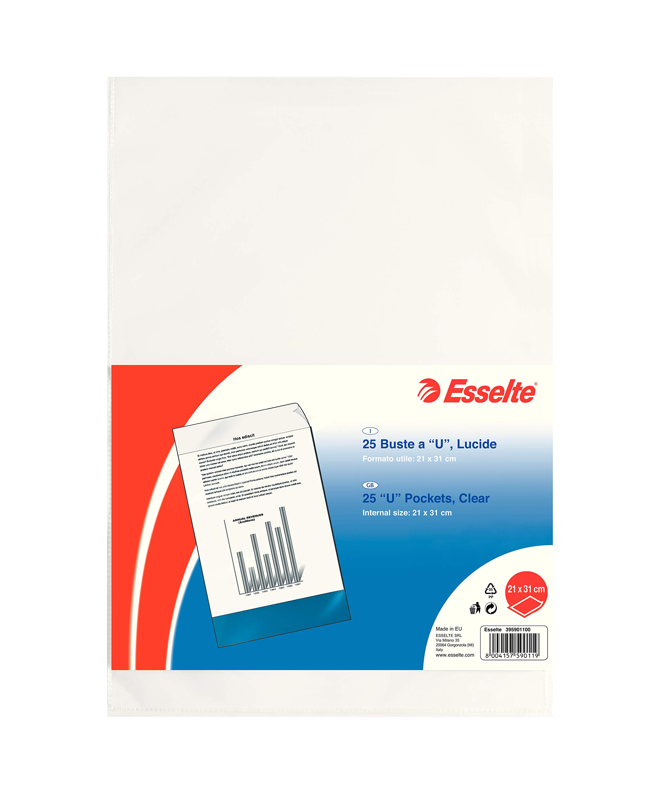 esselte-de-luxe-buste-a-u-trasparenti-lucide-15x21-cm-25-pezzi image 2