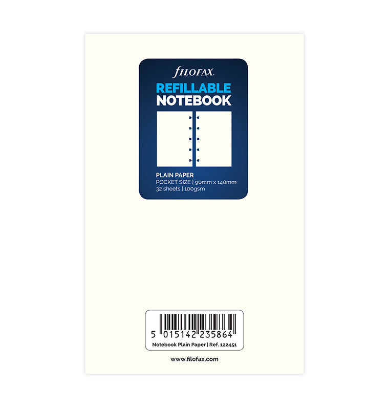 filofax-notebook-refill-fogli-bianchi-pocket image 1