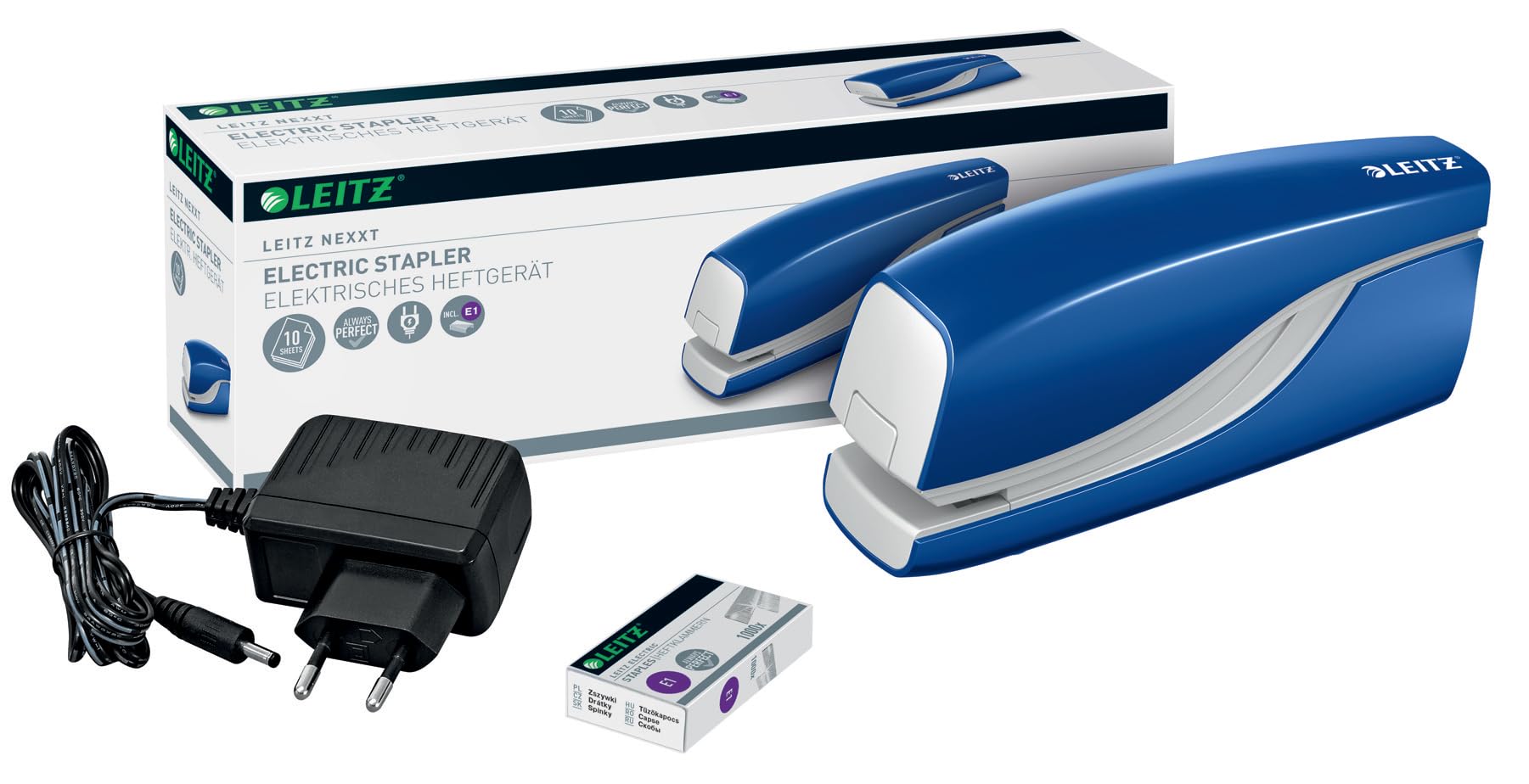 leitz-cucitrice-elettrica-nexxt-blu-10-fogli-55320035 image 3