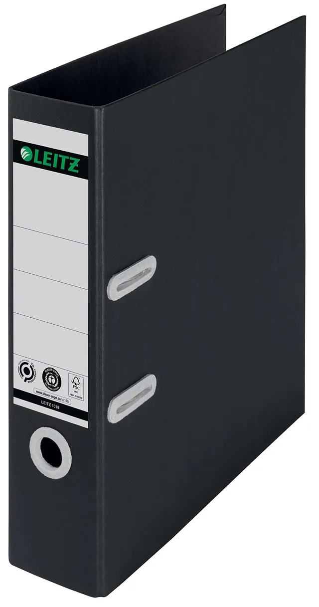 leitz-registratore-a-leva-recycle-a4-dorso-80-mm-nero-10180095 image 1