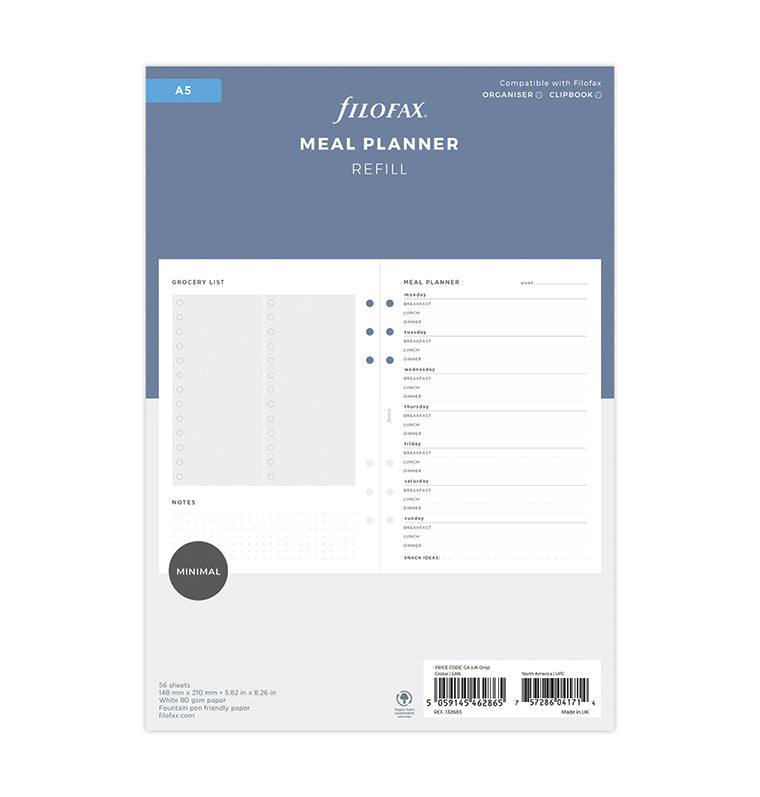 filofax-meal-planner-refill-a5-56-fogli image 1