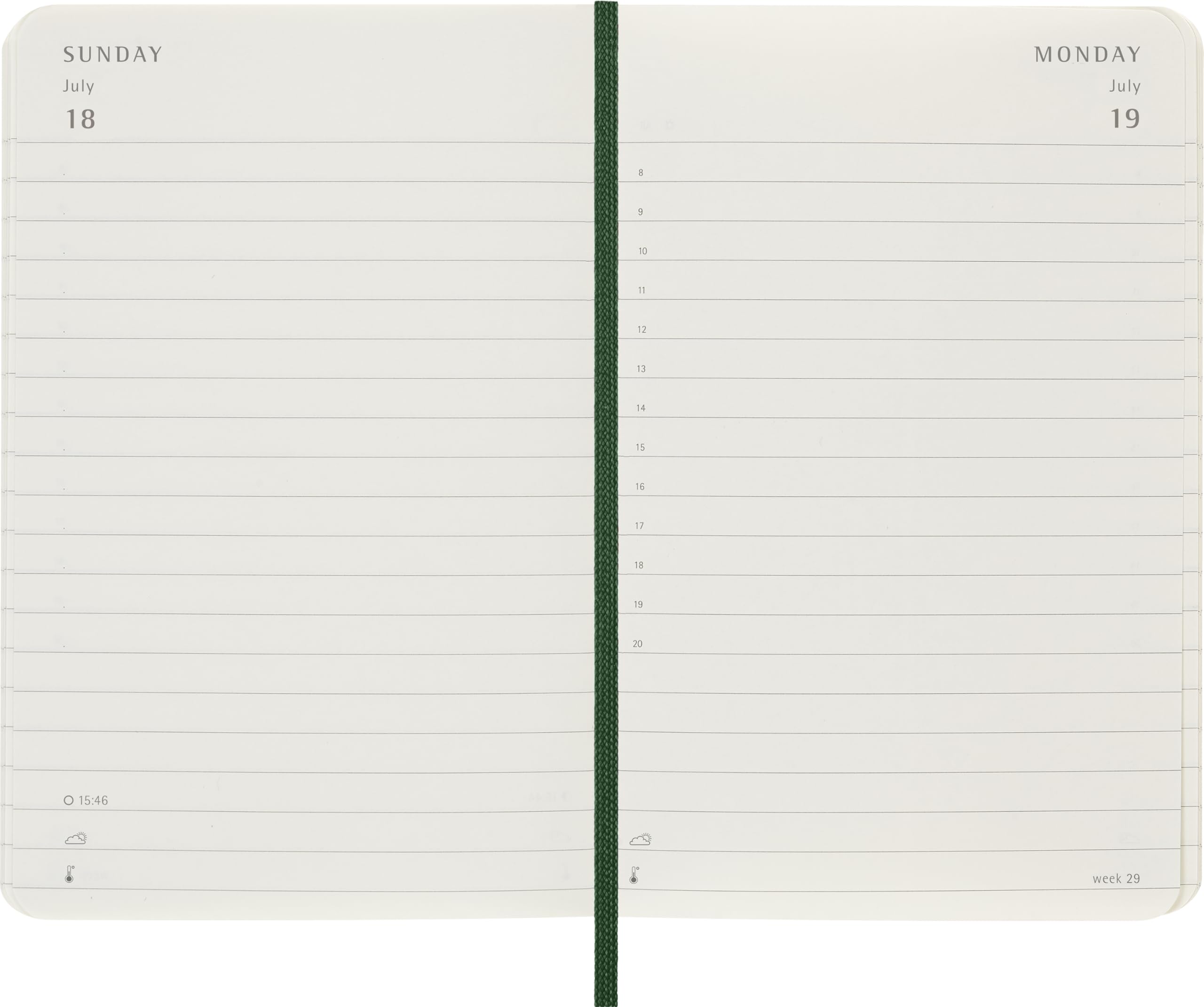 moleskine-agenda-giornaliera-2027-pocket-9x14-cm-verde-mirto image 3