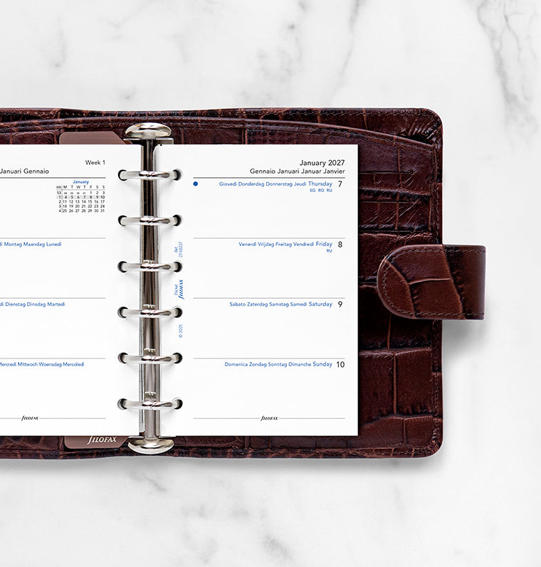 filofax-the-original-ricarica-agenda-pocket-2027-1-settimana-su-2-pagine-multili image 2
