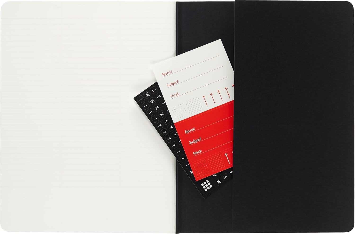 moleskine-subject-cahier-journal-set-2-quaderni-xl-19x25-cm-nero-rosso image 6