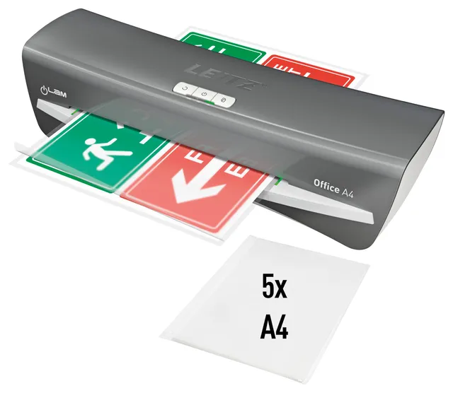 leitz-ilam-office-a4-plastificatrice-argento-con-2-rulli-72510084 image 1
