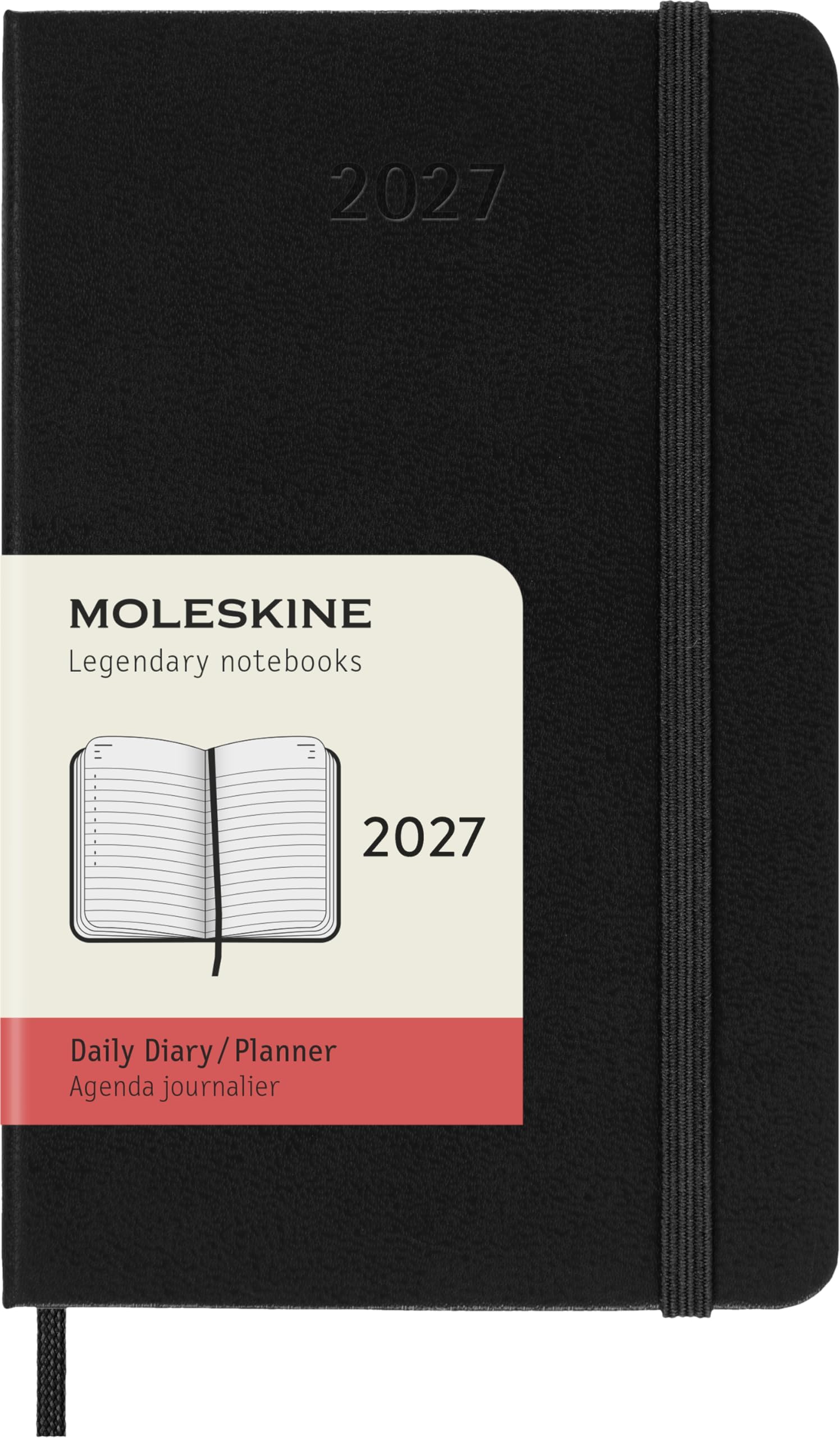 moleskine-agenda-giornaliera-2027-pocket-9x14-cm-nera image 1